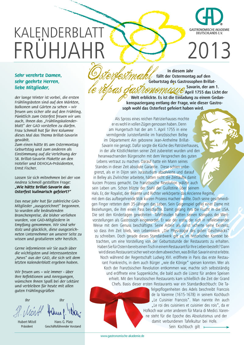 Kalenderblatt Frühling 2013